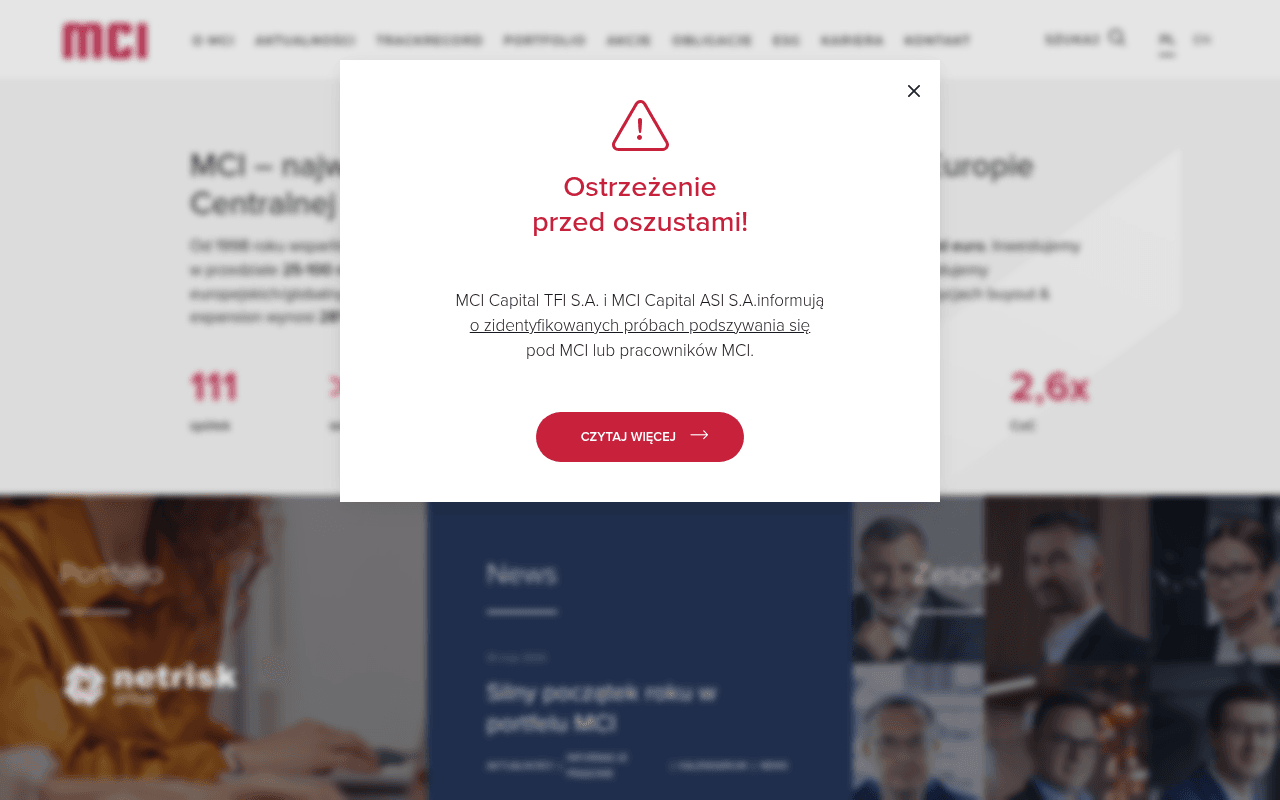 MCI Capital website preview