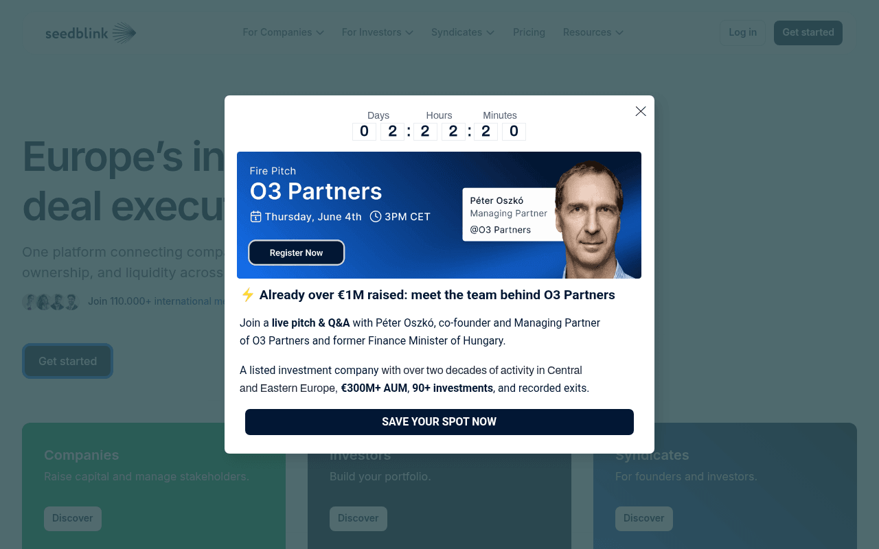 SeedBlink website preview