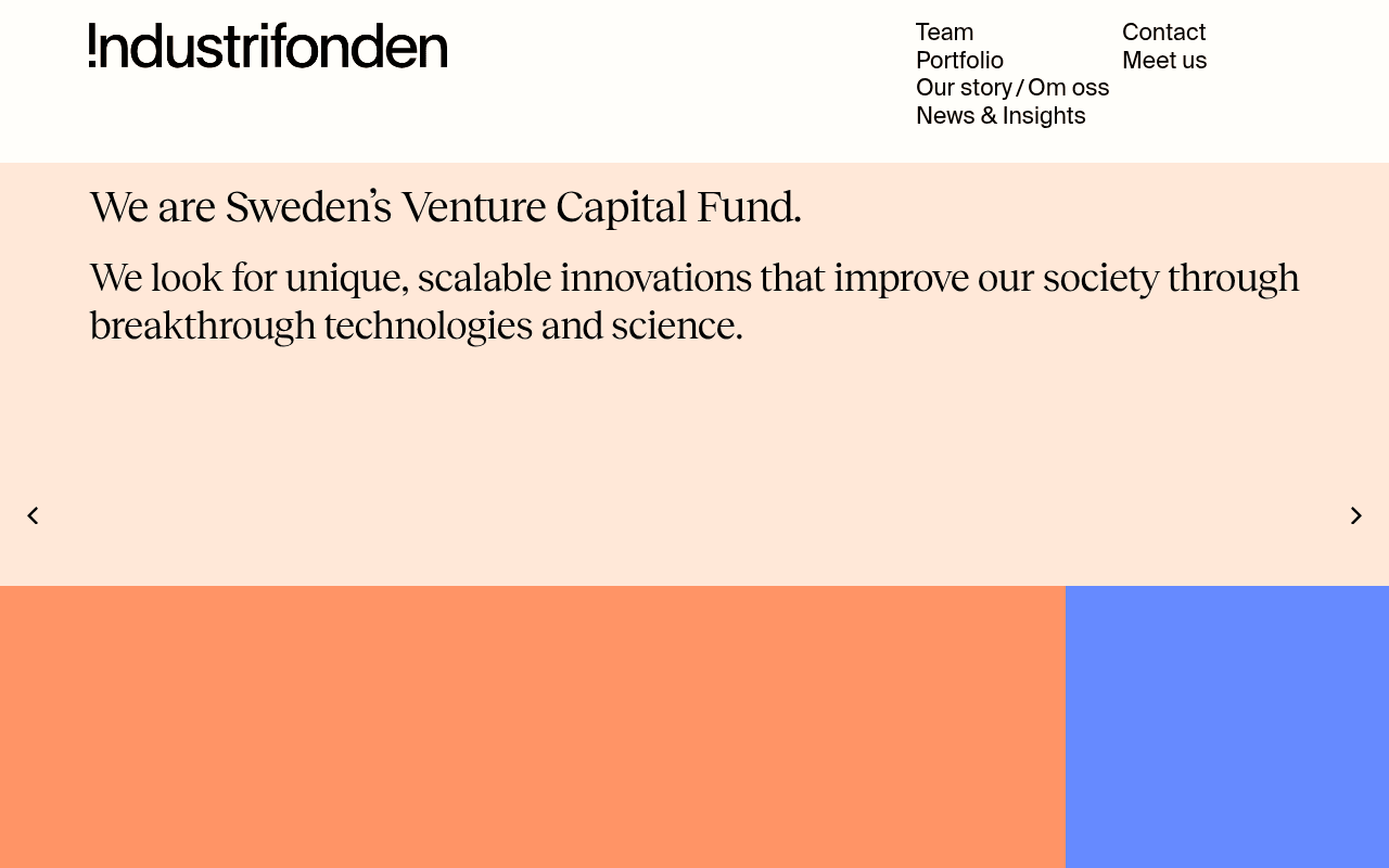 Industrifonden website preview