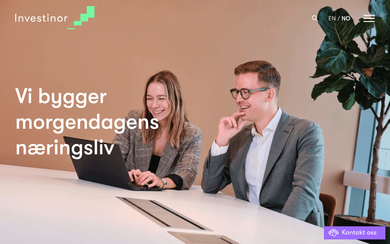 Investinor website preview