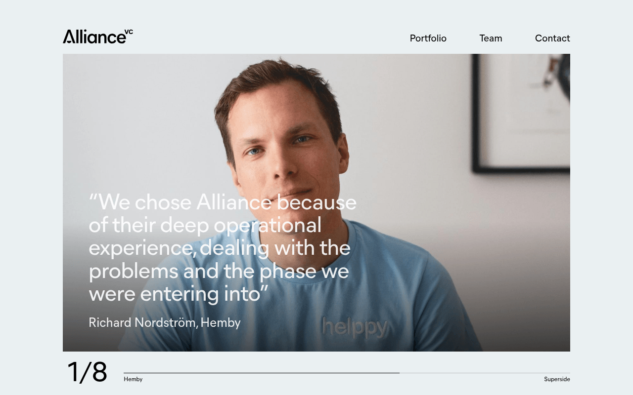 Alliance Ventures website preview