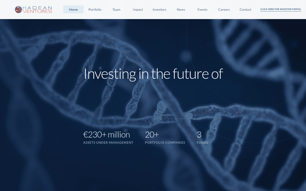 Hadean Ventures website preview