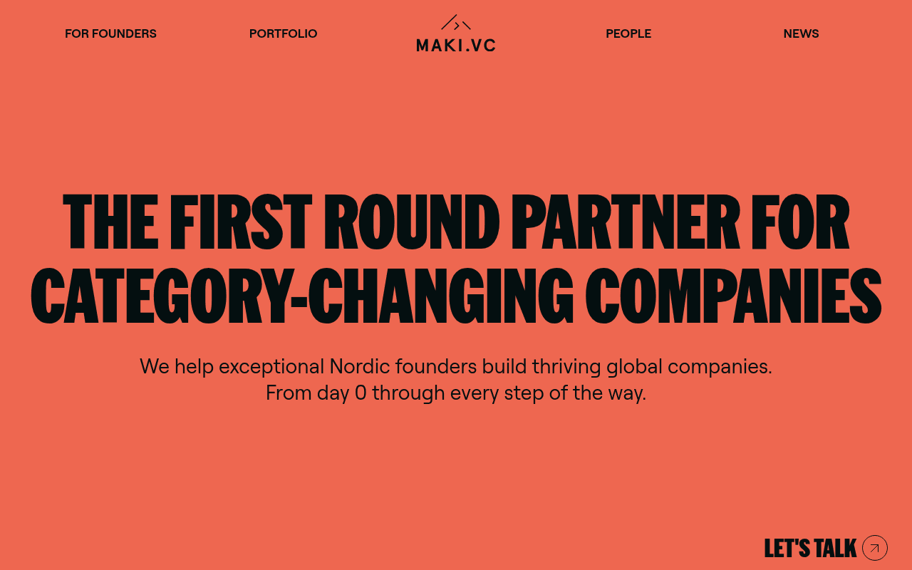 Maki.vc website preview