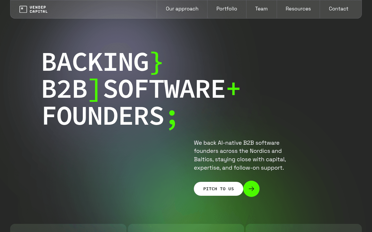 Vende Ventures website preview
