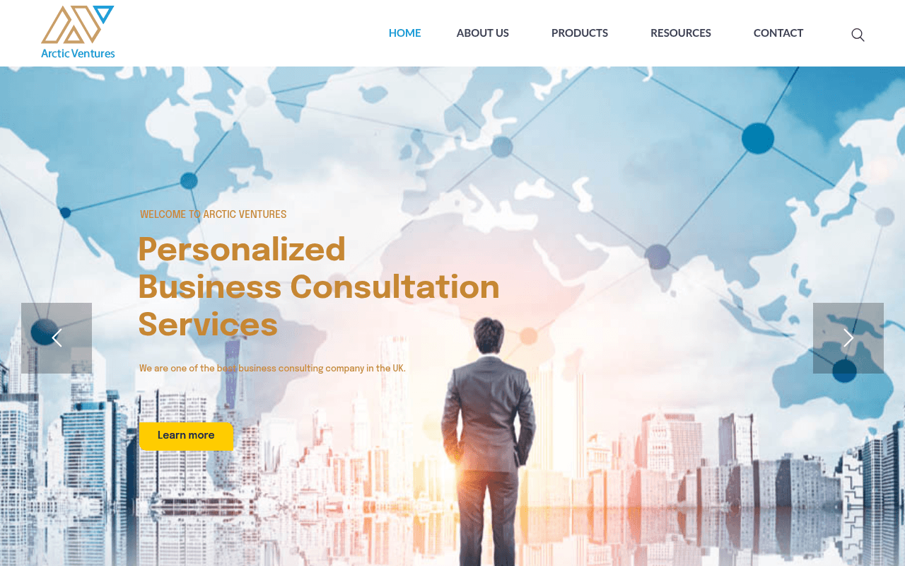 Arctic Ventures website preview