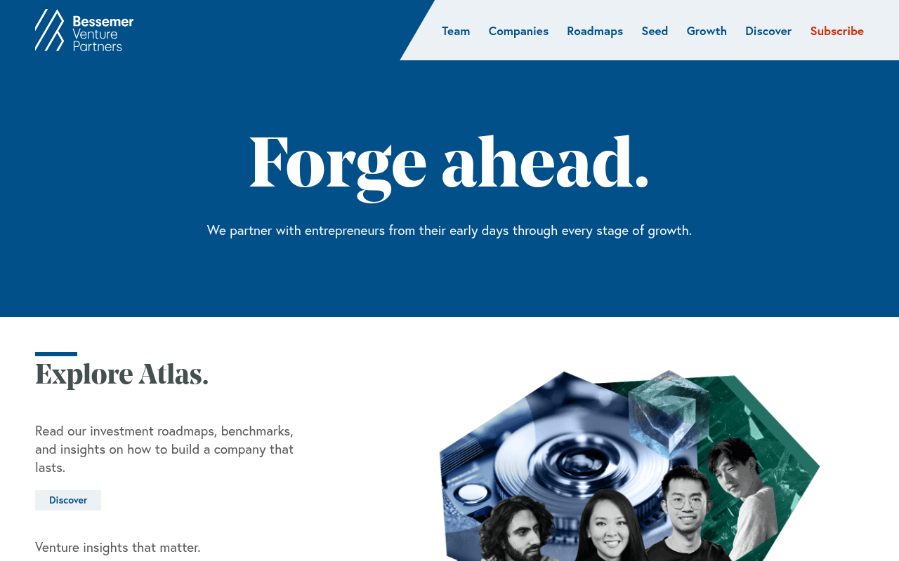 Bessemer Venture Partners website preview