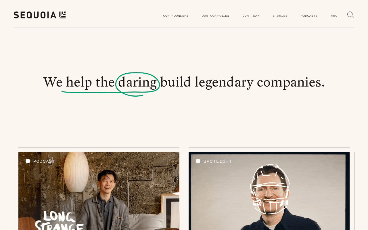 Sequoia Capital website preview