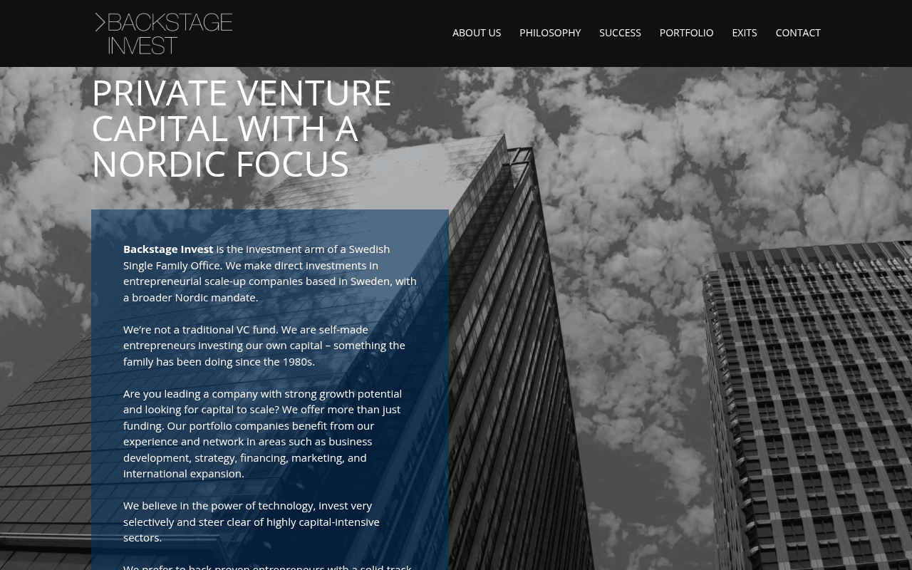 Backstage website preview