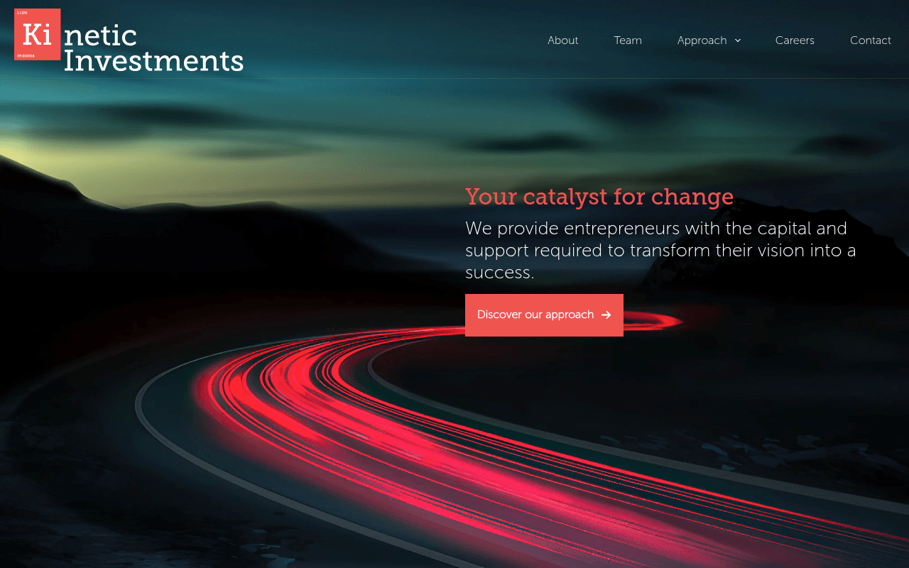 Kinetic Investments website preview