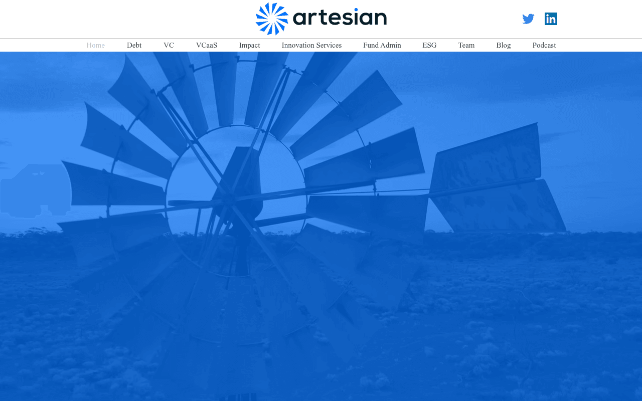 Artesian Venture Partners website preview