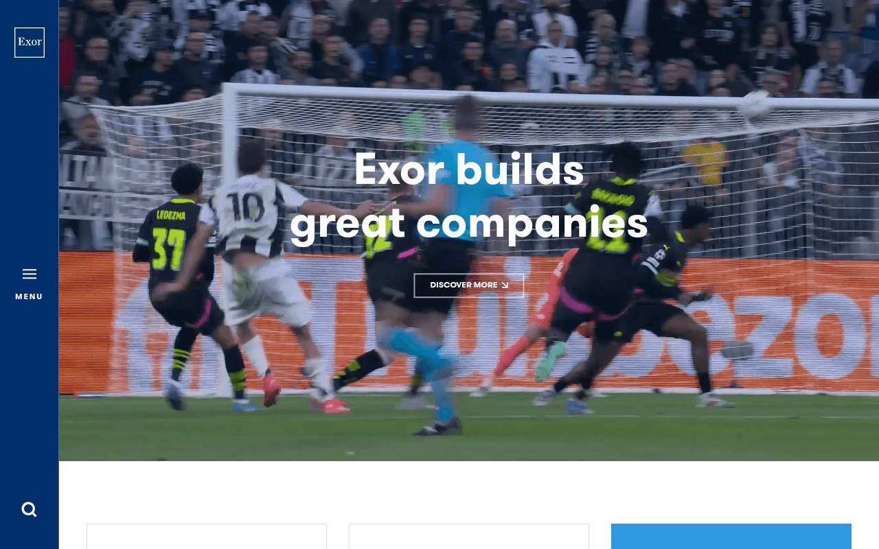 Exor Ventures website preview
