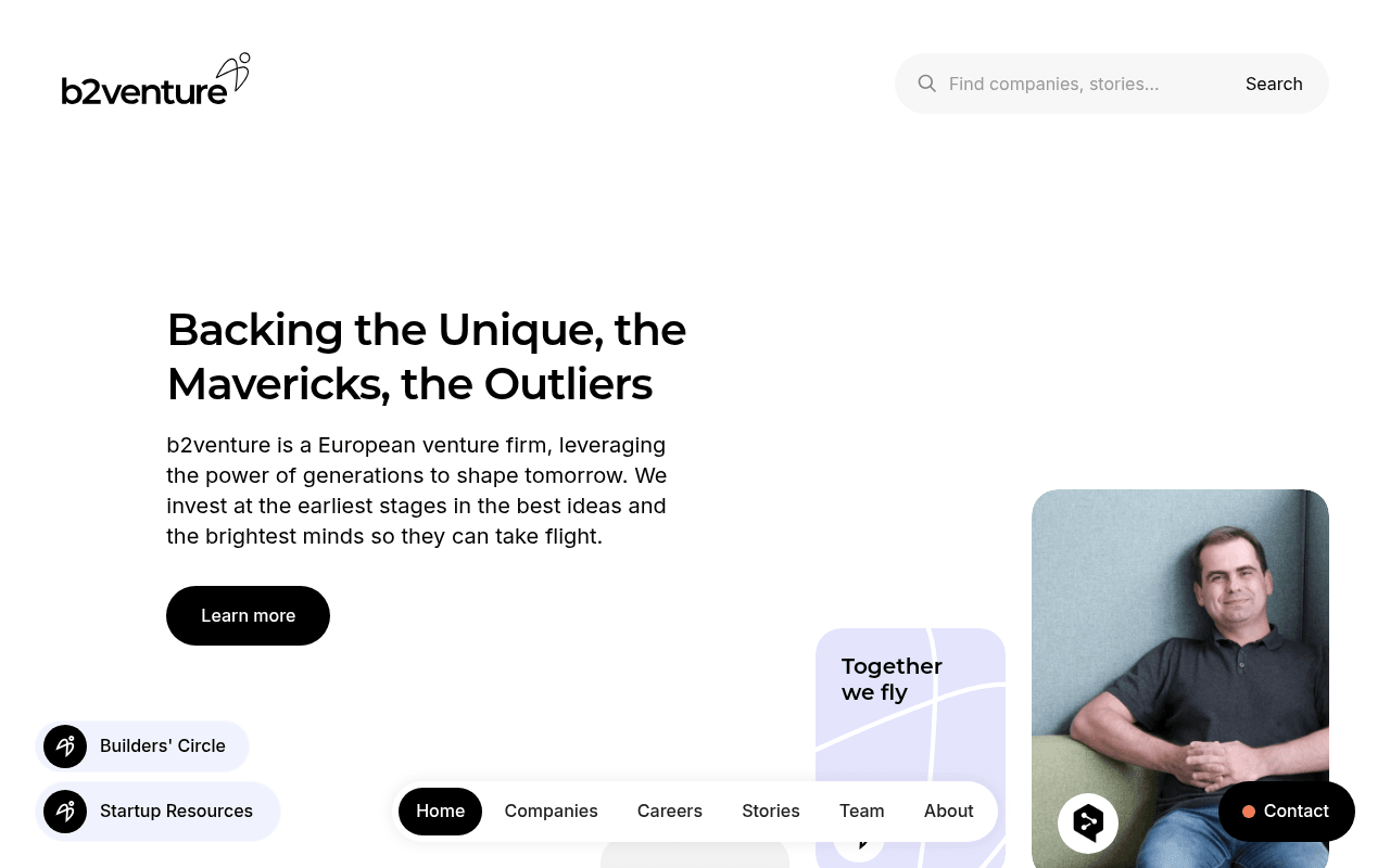 B2 Ventures website preview