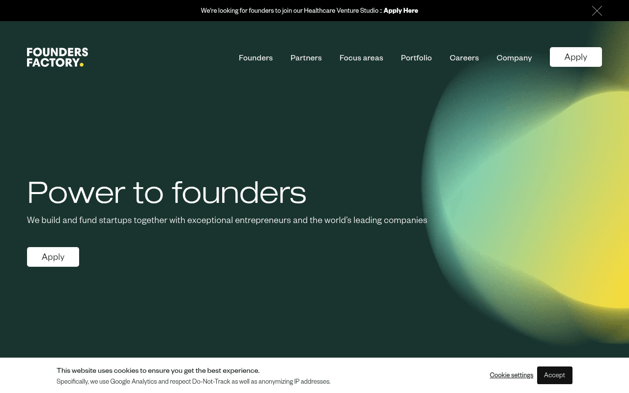 Founders Factory website preview