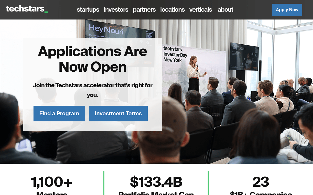 Techstars website preview