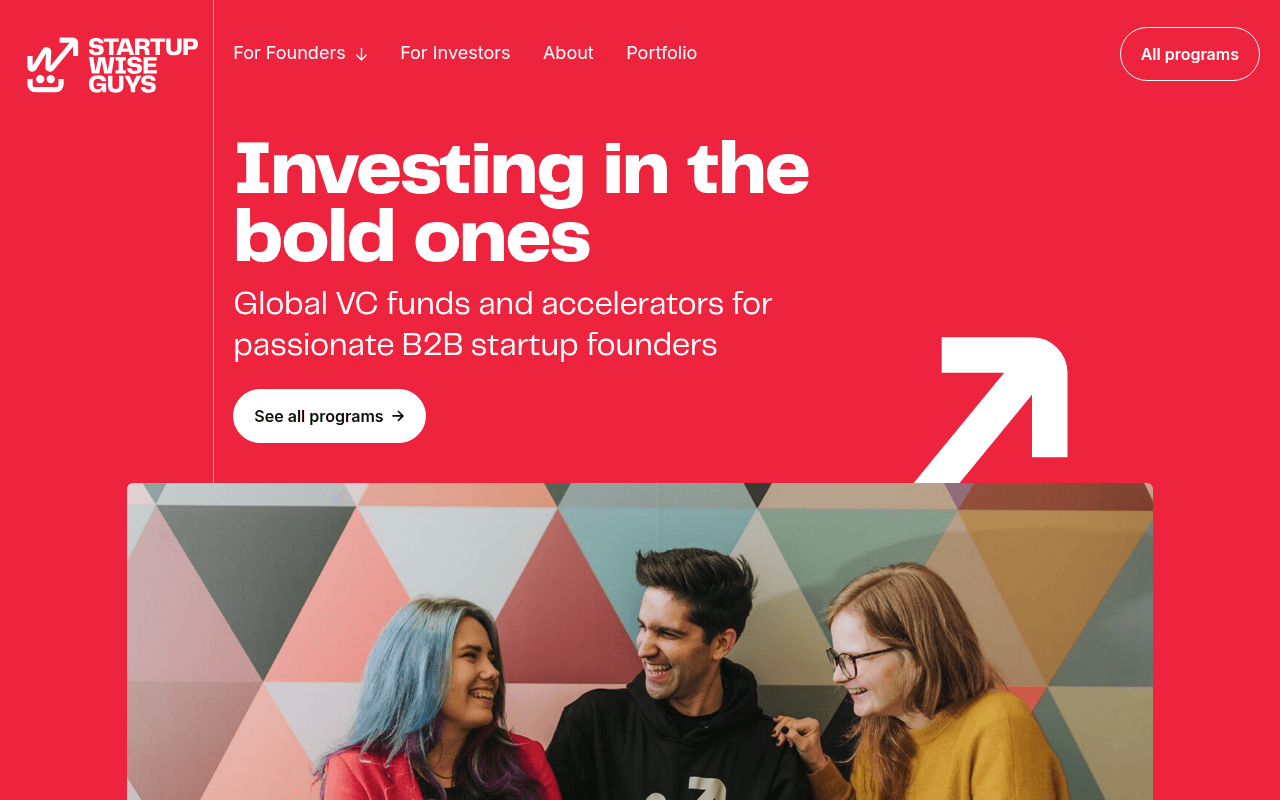 Startup Wise Guys website preview