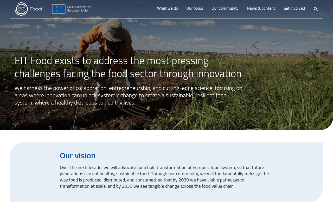 EIT Food website preview