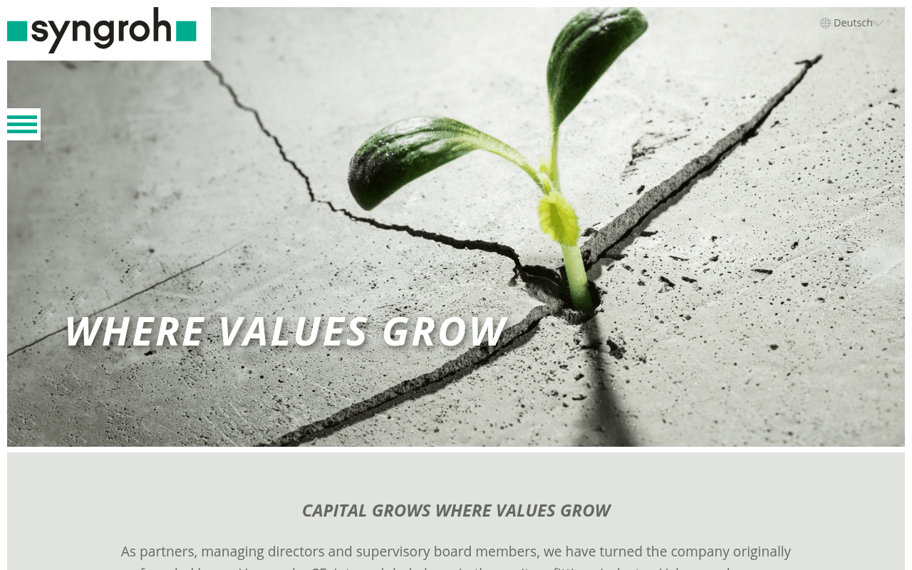 Syngroh Capital website preview
