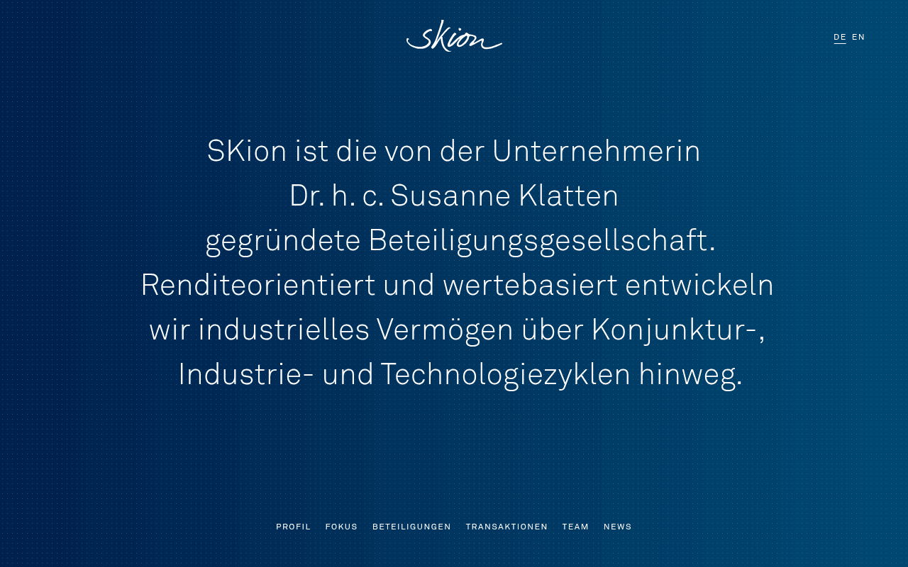 Skion GmbH website preview