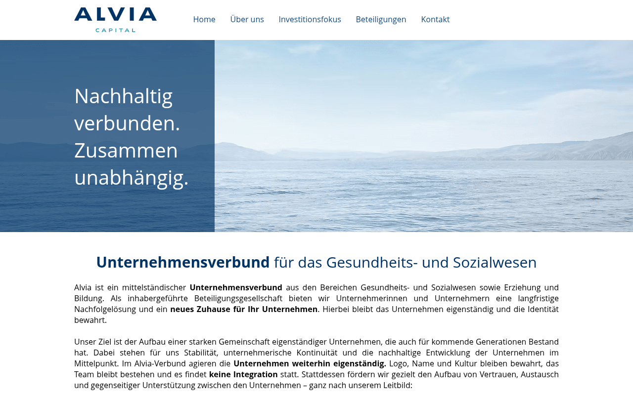 Alvia Capital website preview