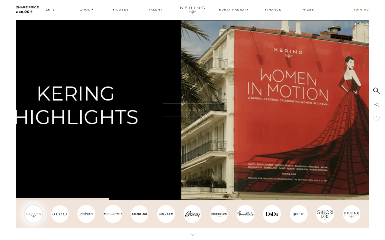 Kering website preview