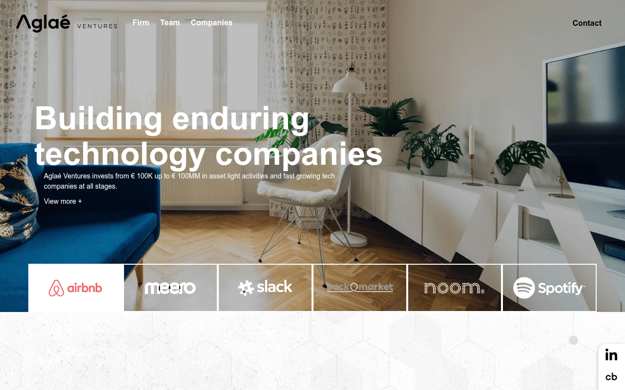 Aglaé Ventures website preview