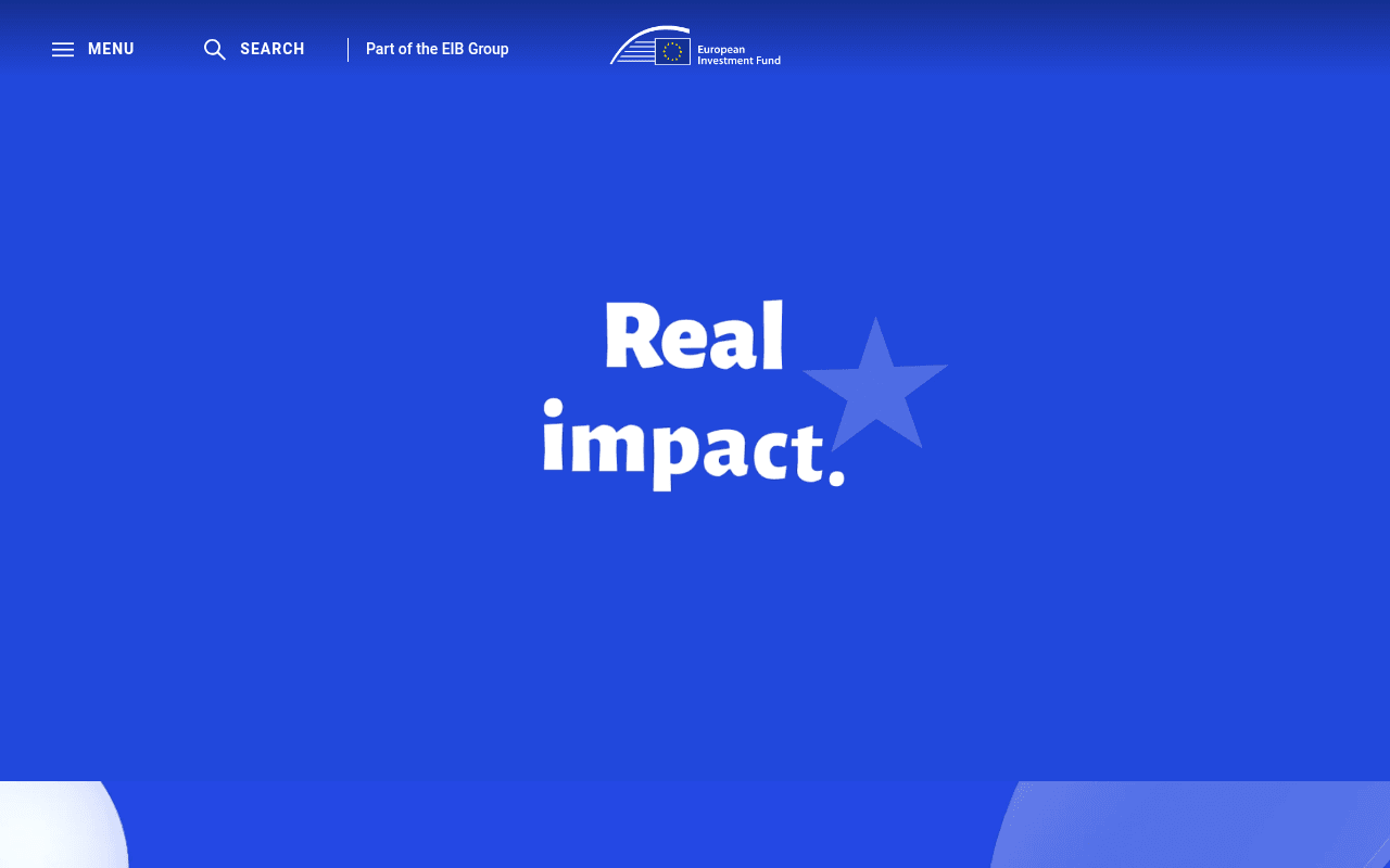 European Investment Fund (EIF) website preview
