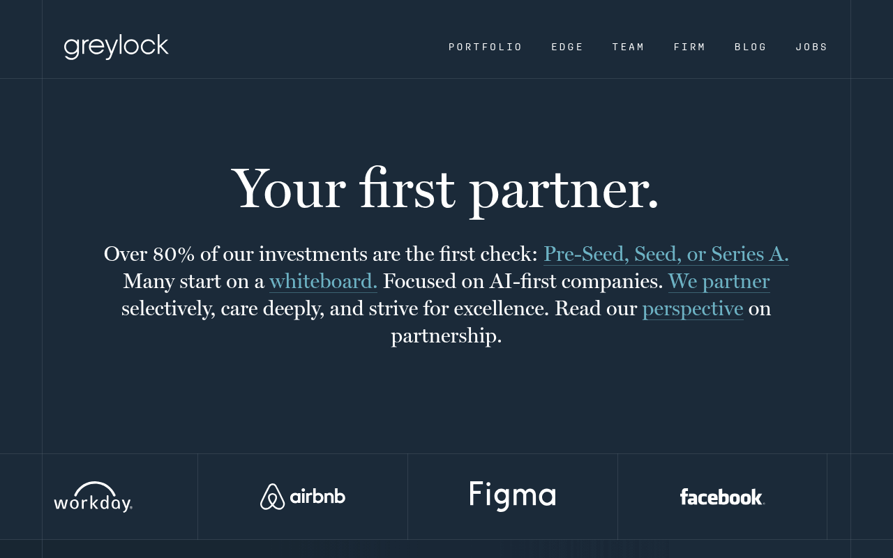 Greylock Partners website preview