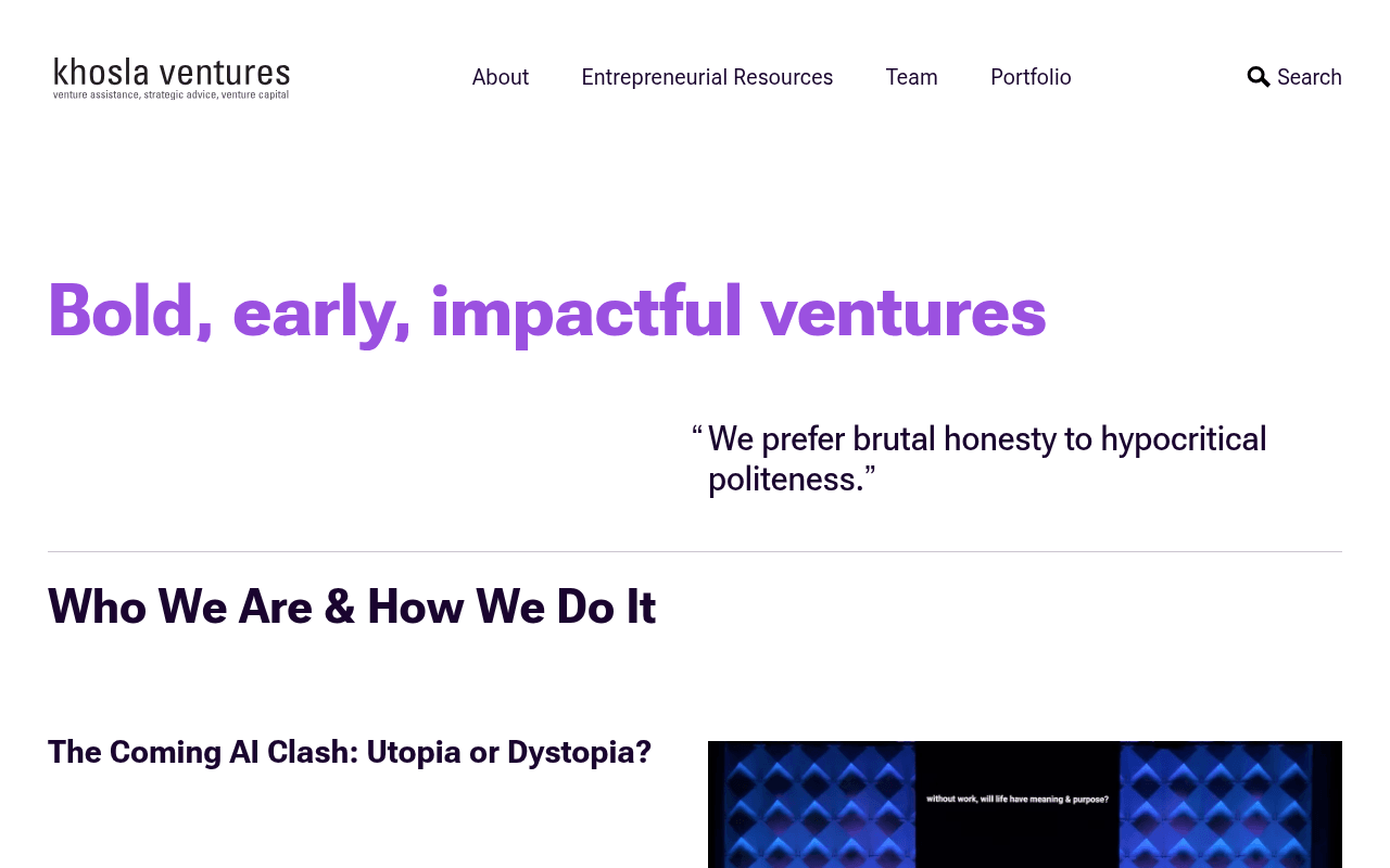 Khosla Ventures website preview