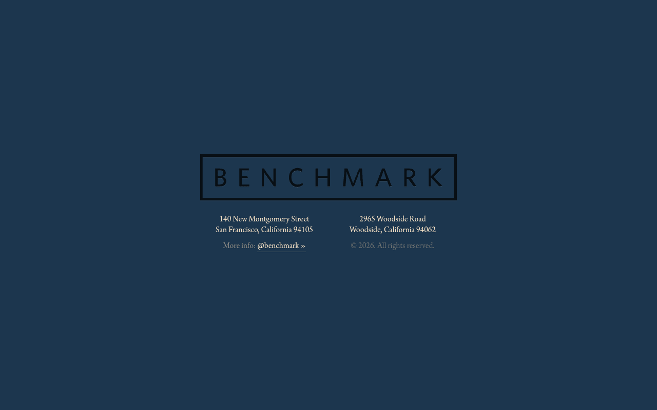 Benchmark website preview