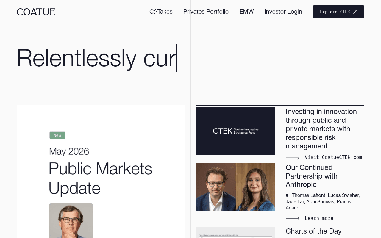 Coatue Management website preview