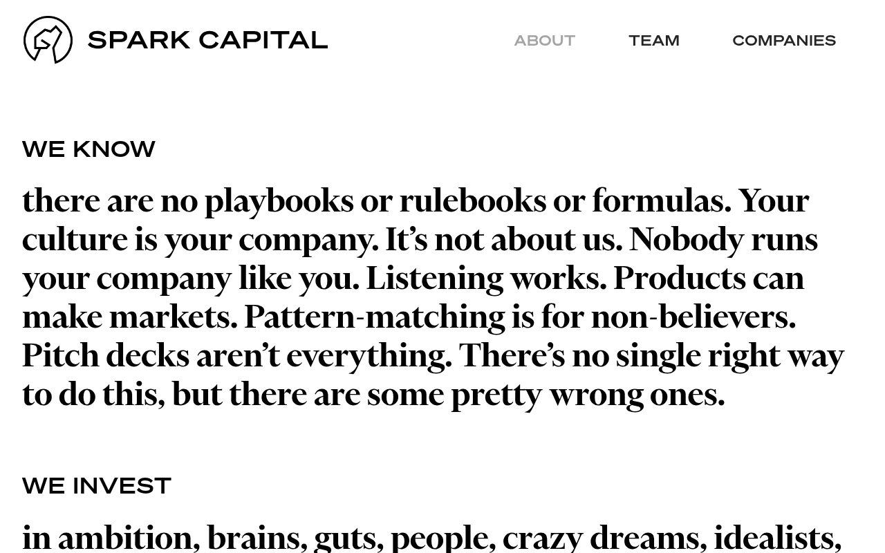 Spark Capital website preview