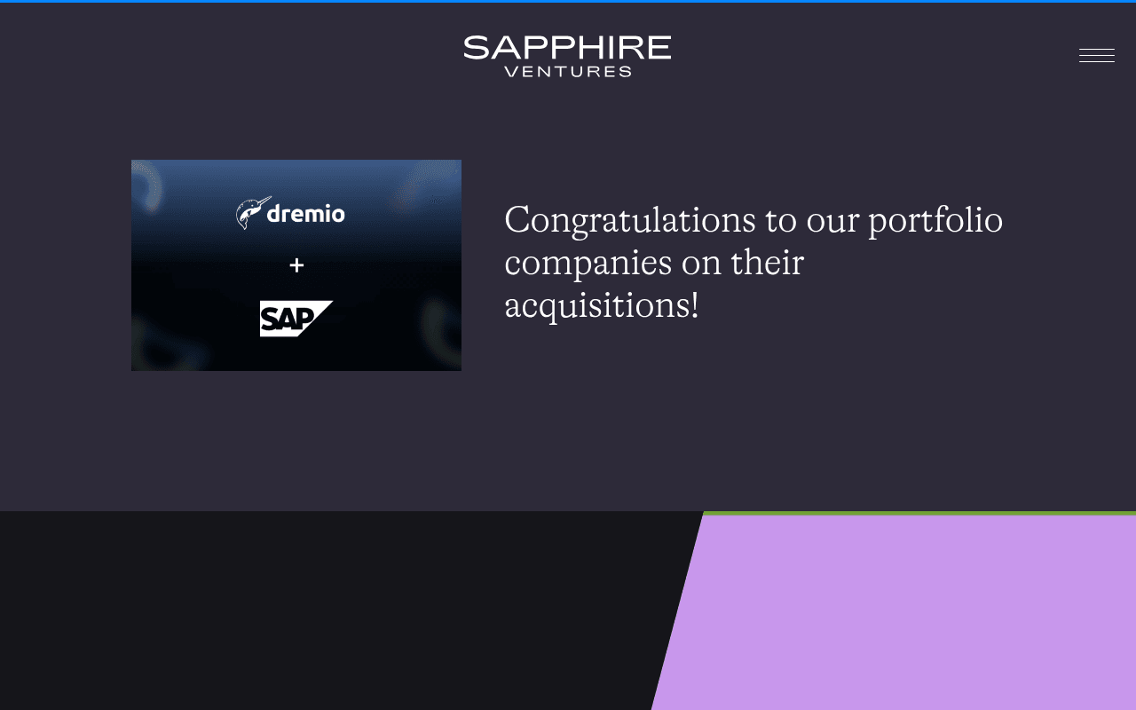 Sapphire Ventures website preview
