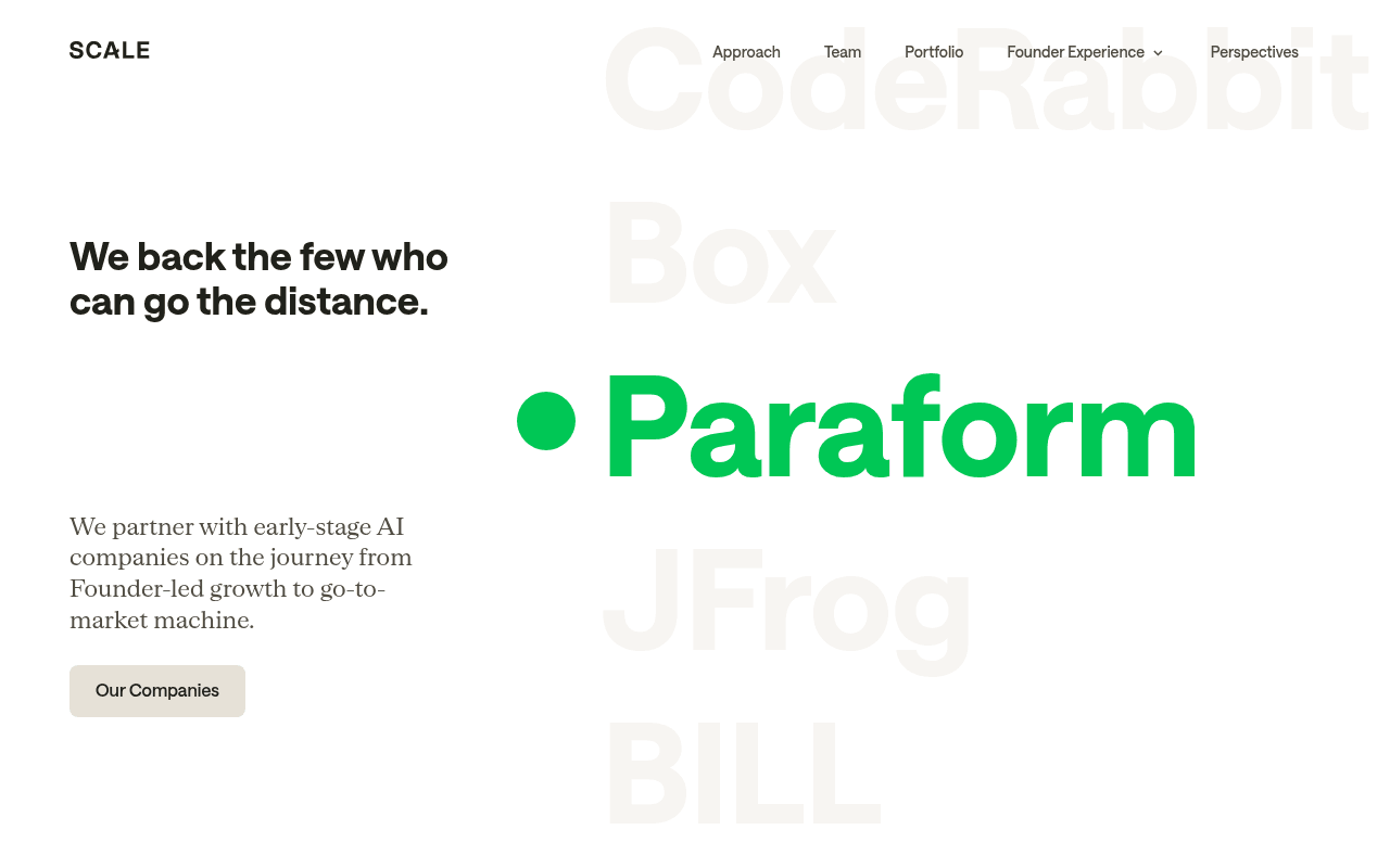 Scale Venture Partners website preview