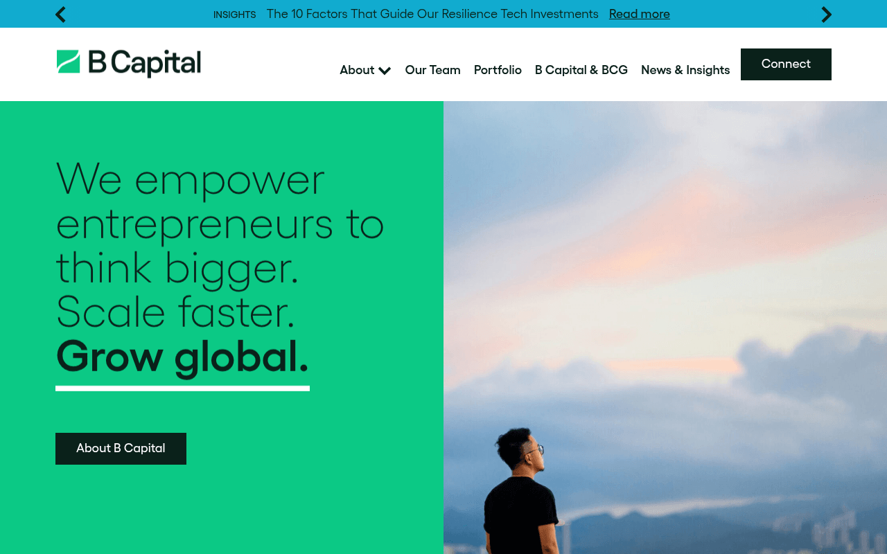 B Capital Group website preview