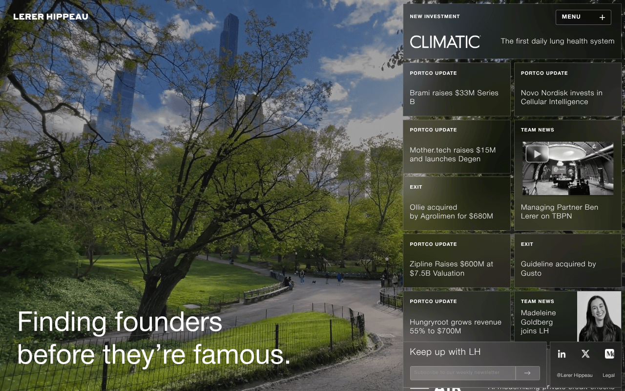 Lerer Hippeau website preview