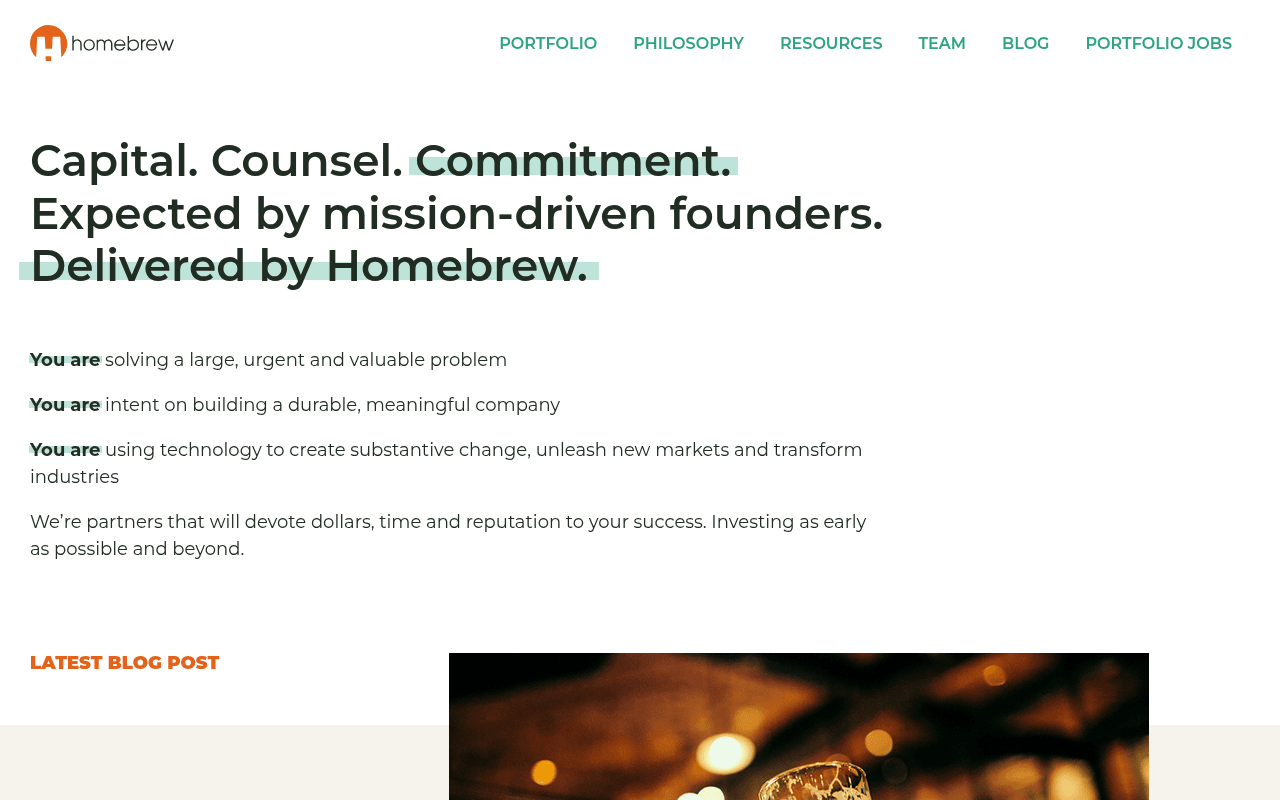 Homebrew website preview