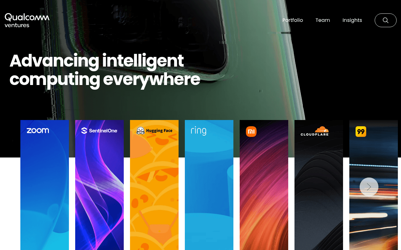 Qualcomm Ventures website preview