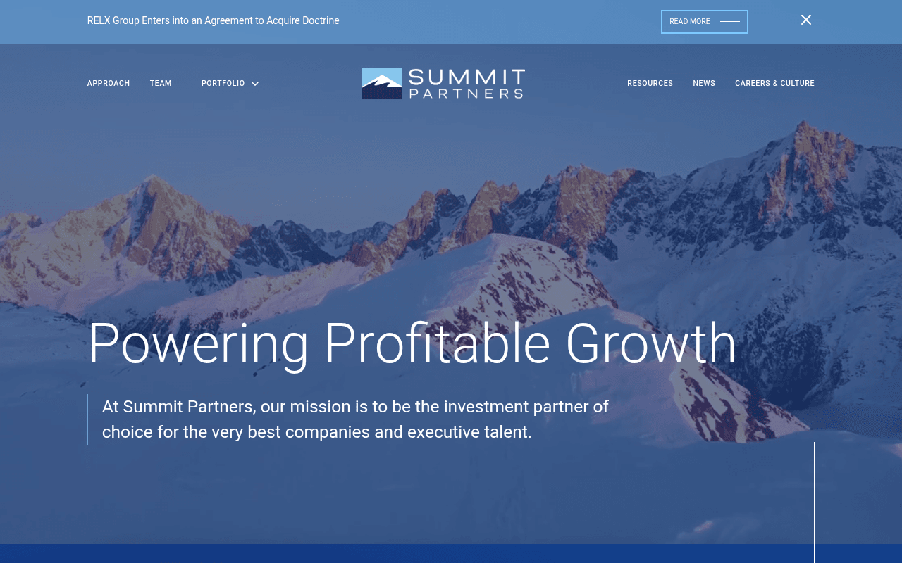 Summit Partners website preview