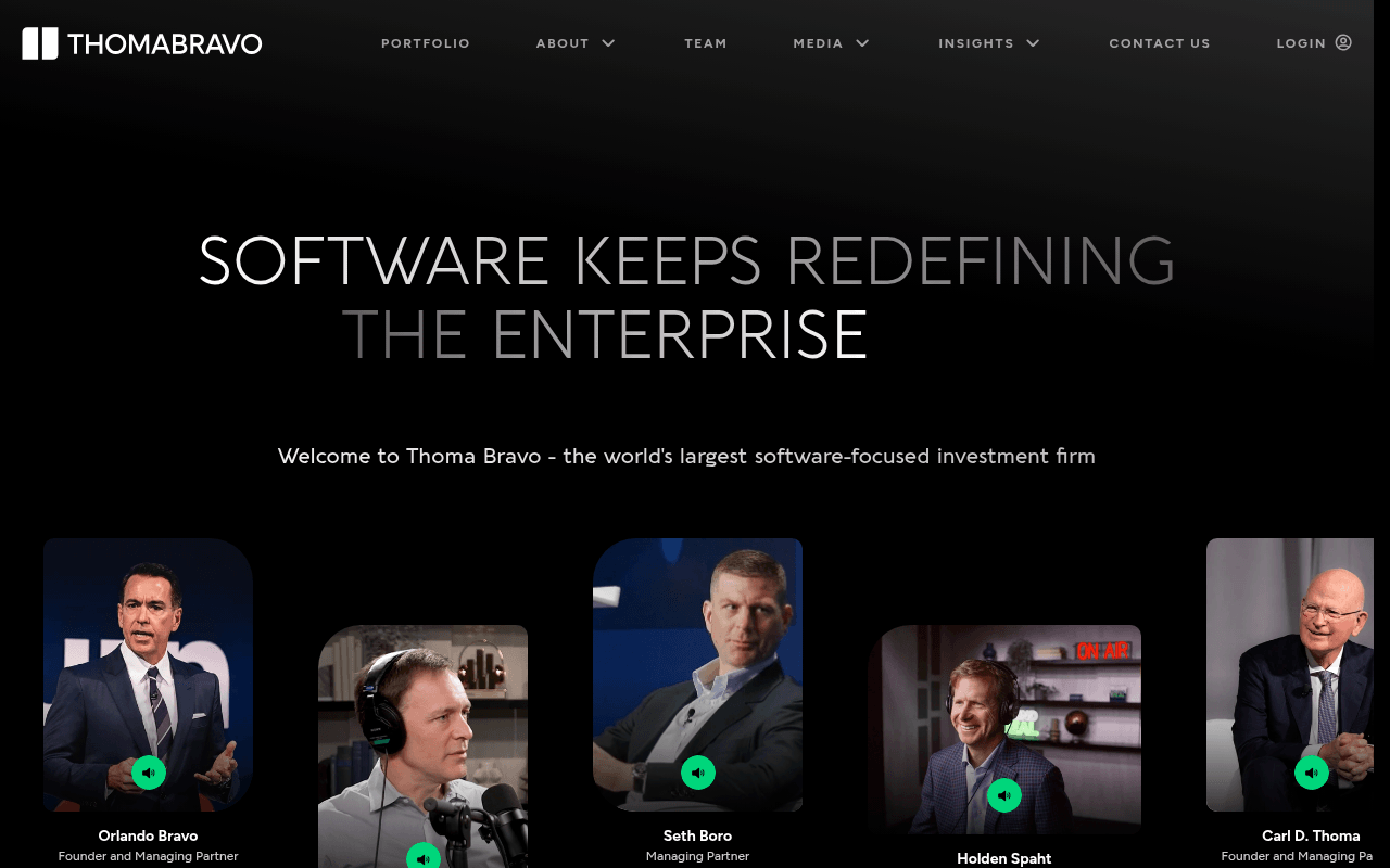 Thoma Bravo website preview