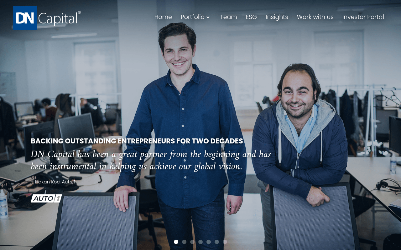 DN Capital website preview