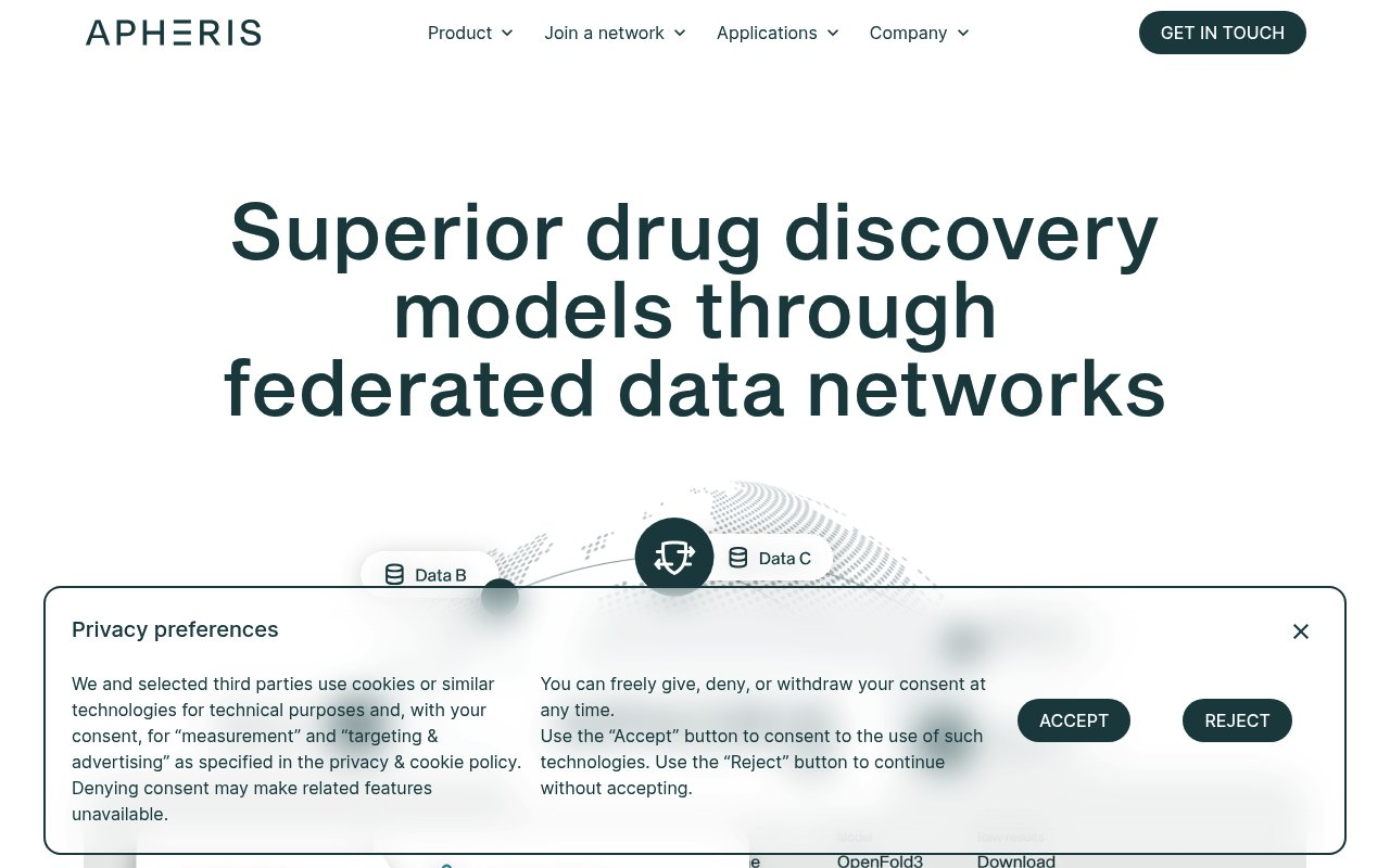 Apheris website preview
