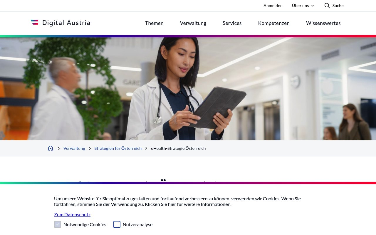 eHealth-Strategie Österreich website preview