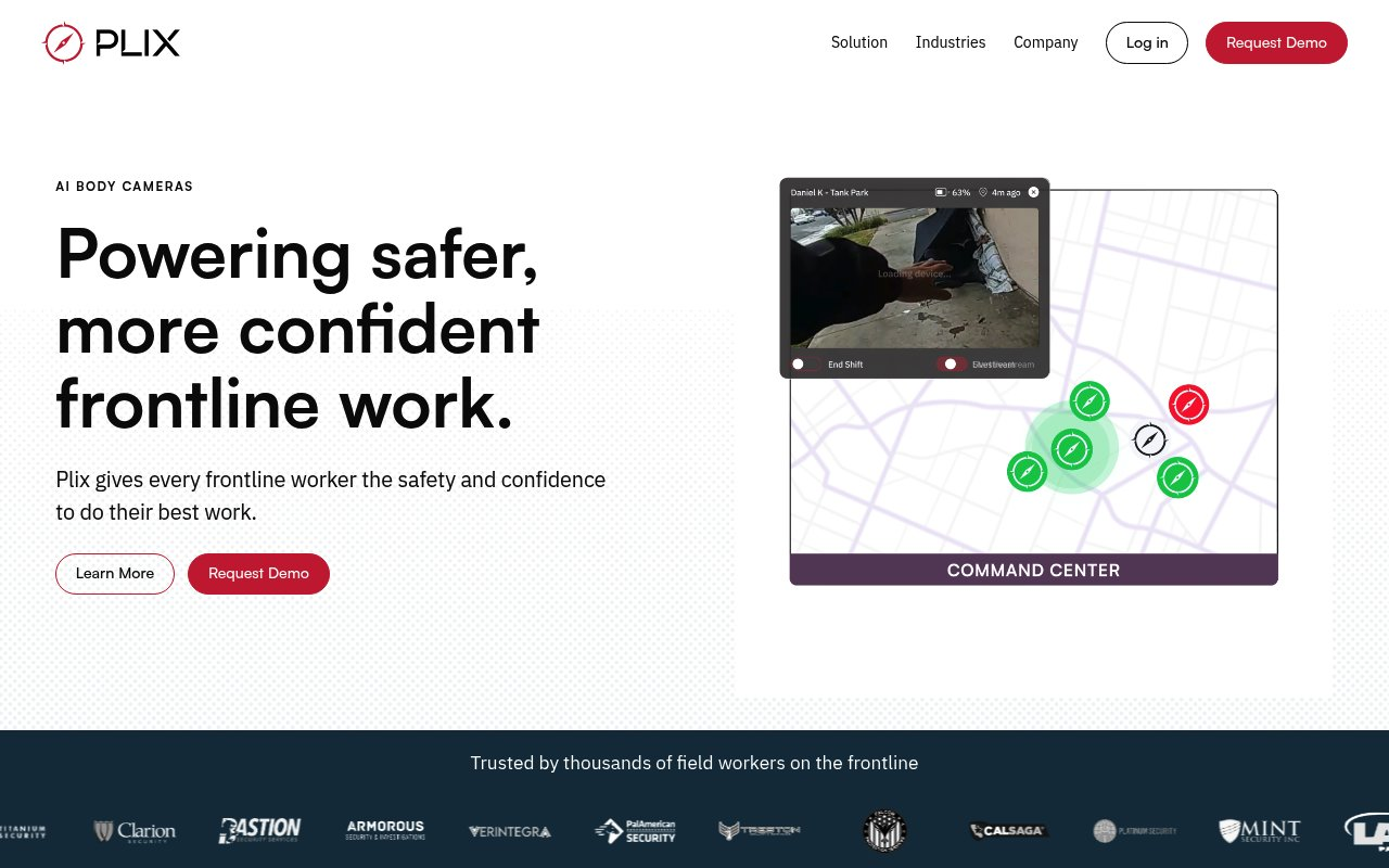 Plix AI website preview