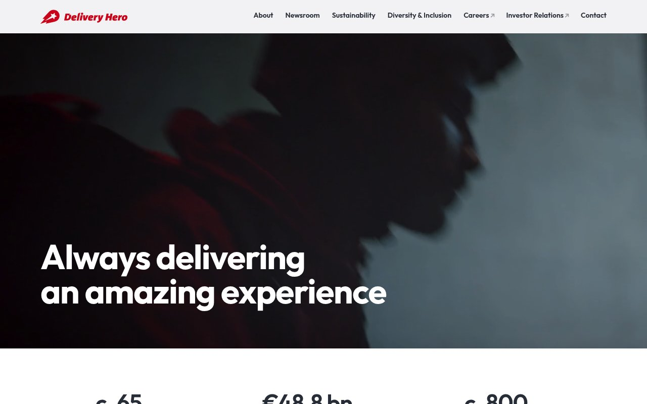 Delivery Hero SE website preview