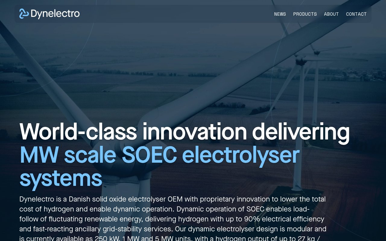 Dynelectro website preview