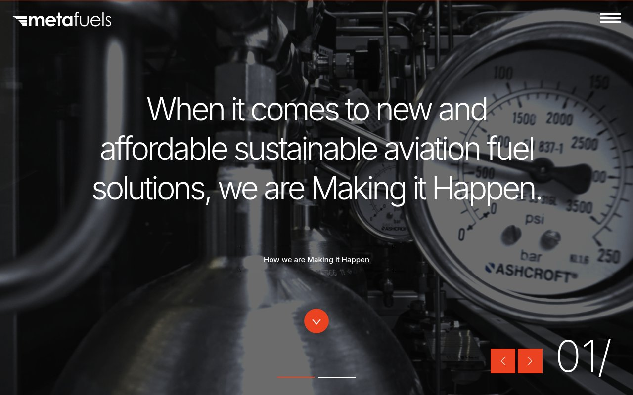 Metafuels AG website preview