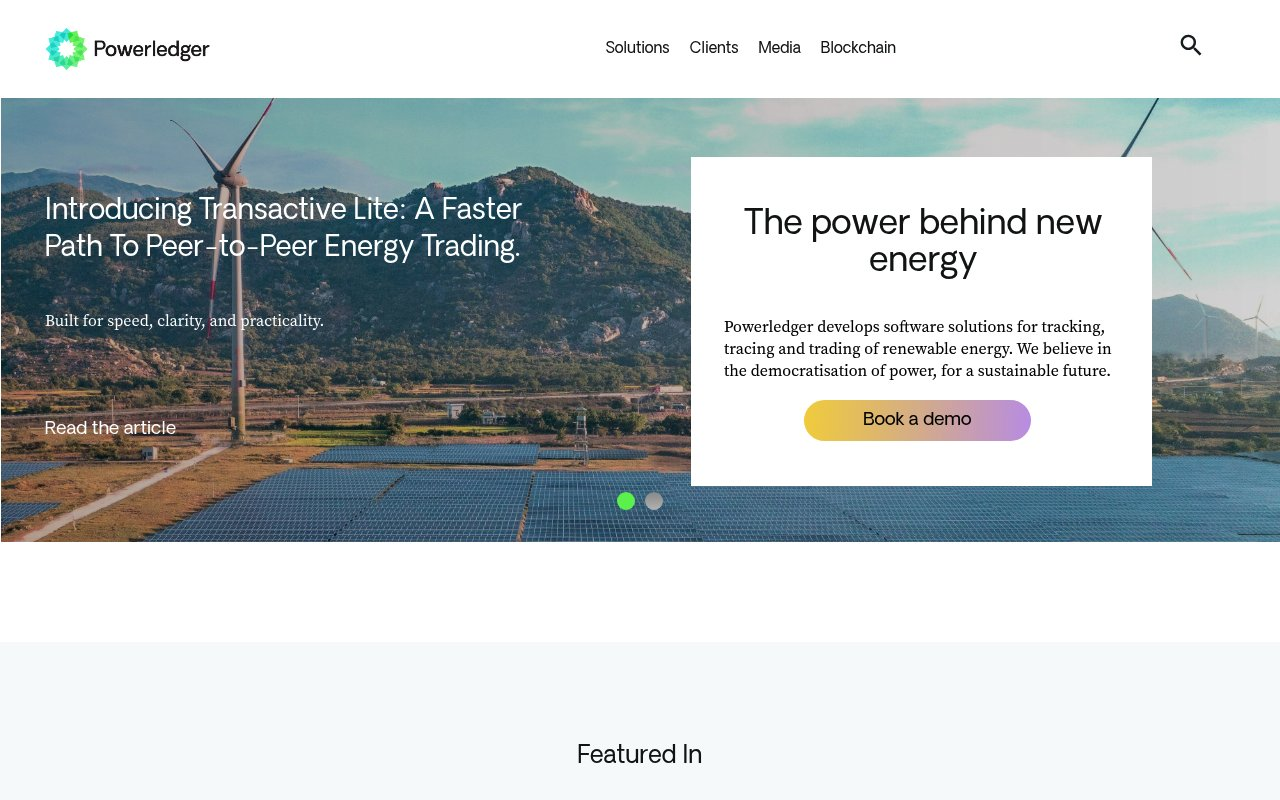 Powerledger website preview