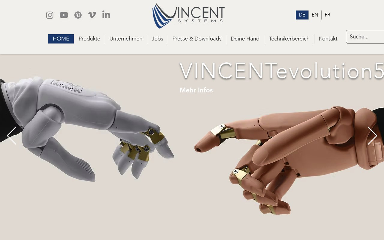Vincent Systems website preview