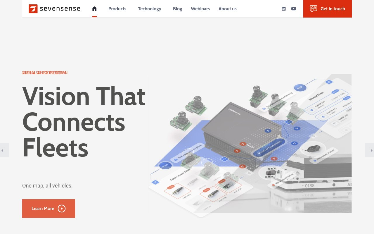 Sevensense Robotics website preview