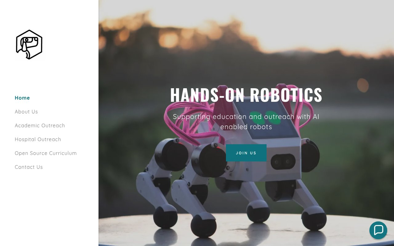 HandsOn Robotics website preview
